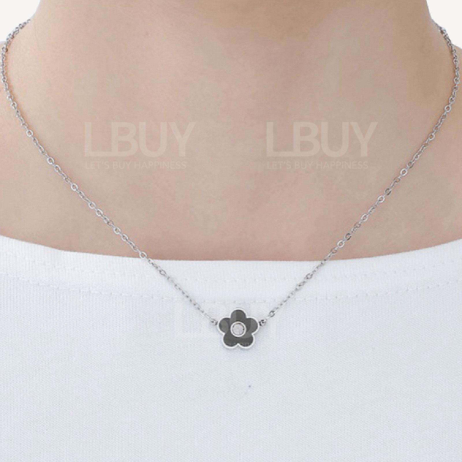 Mary quant閃石銀色頸鏈