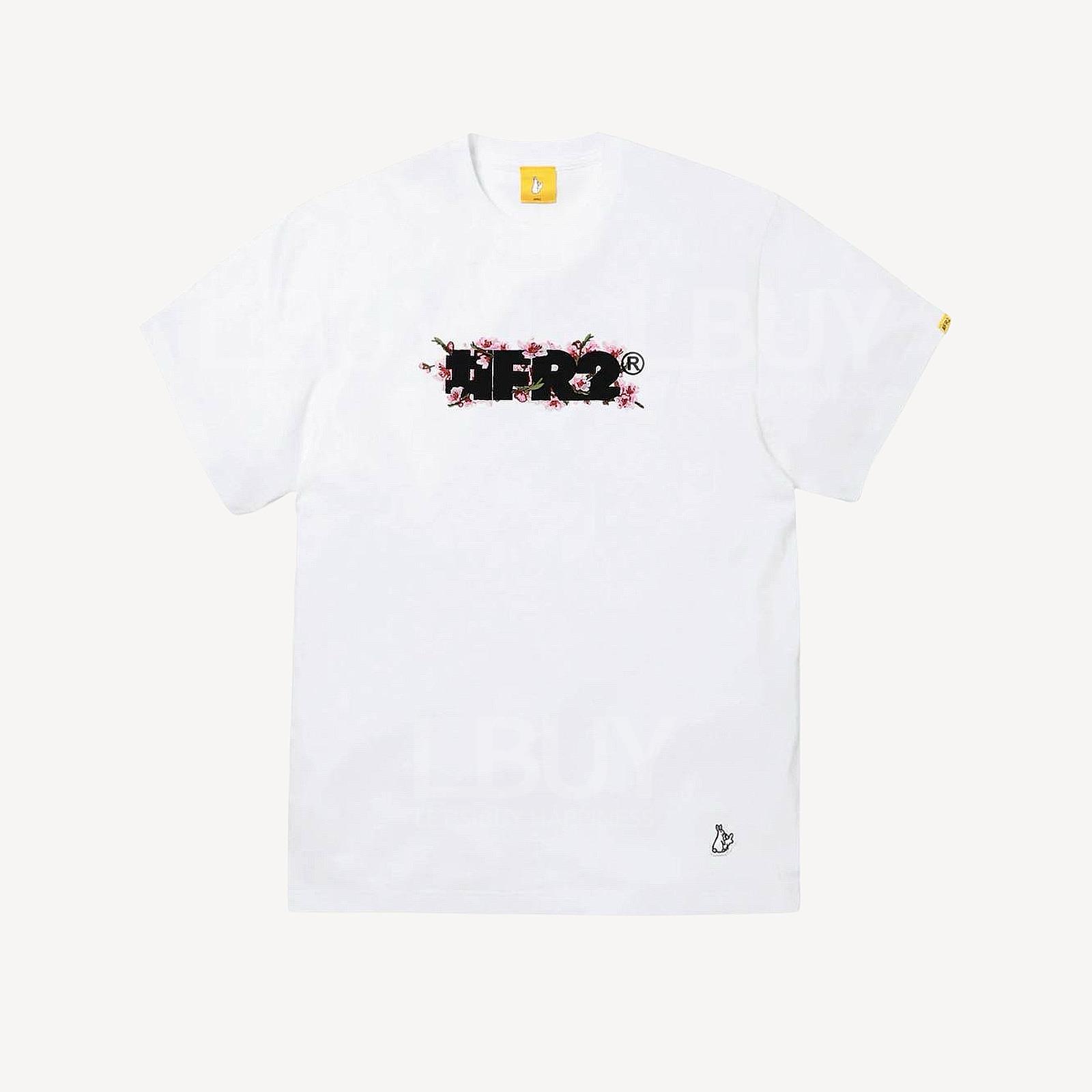 FR2 Embroidery SAKURA Logo T-shirt White