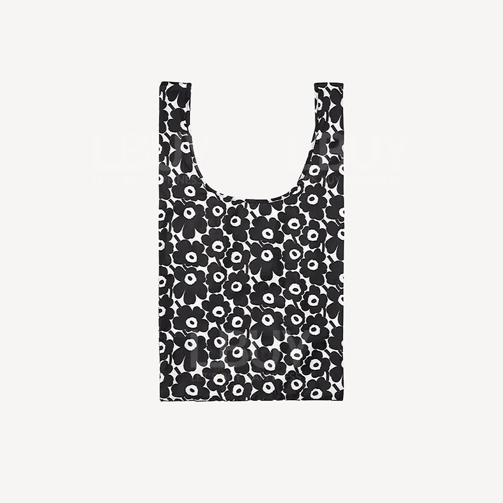 marimekko black floral eco-bag