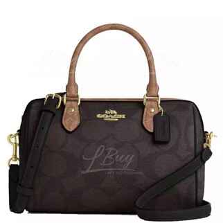 Coach Rowan Satchel Bag In Blocked Signature Canvas