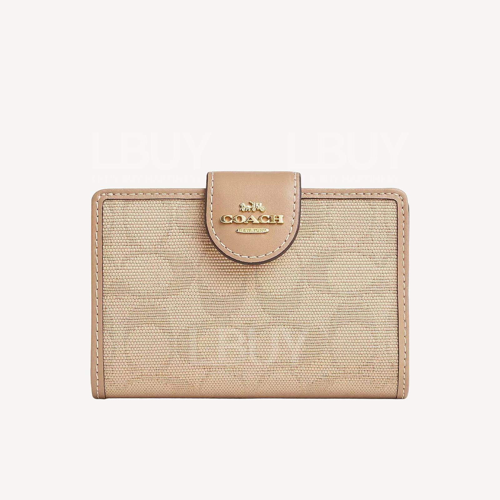 Coach Medium Corner Zip Wallet In Signature Canvas