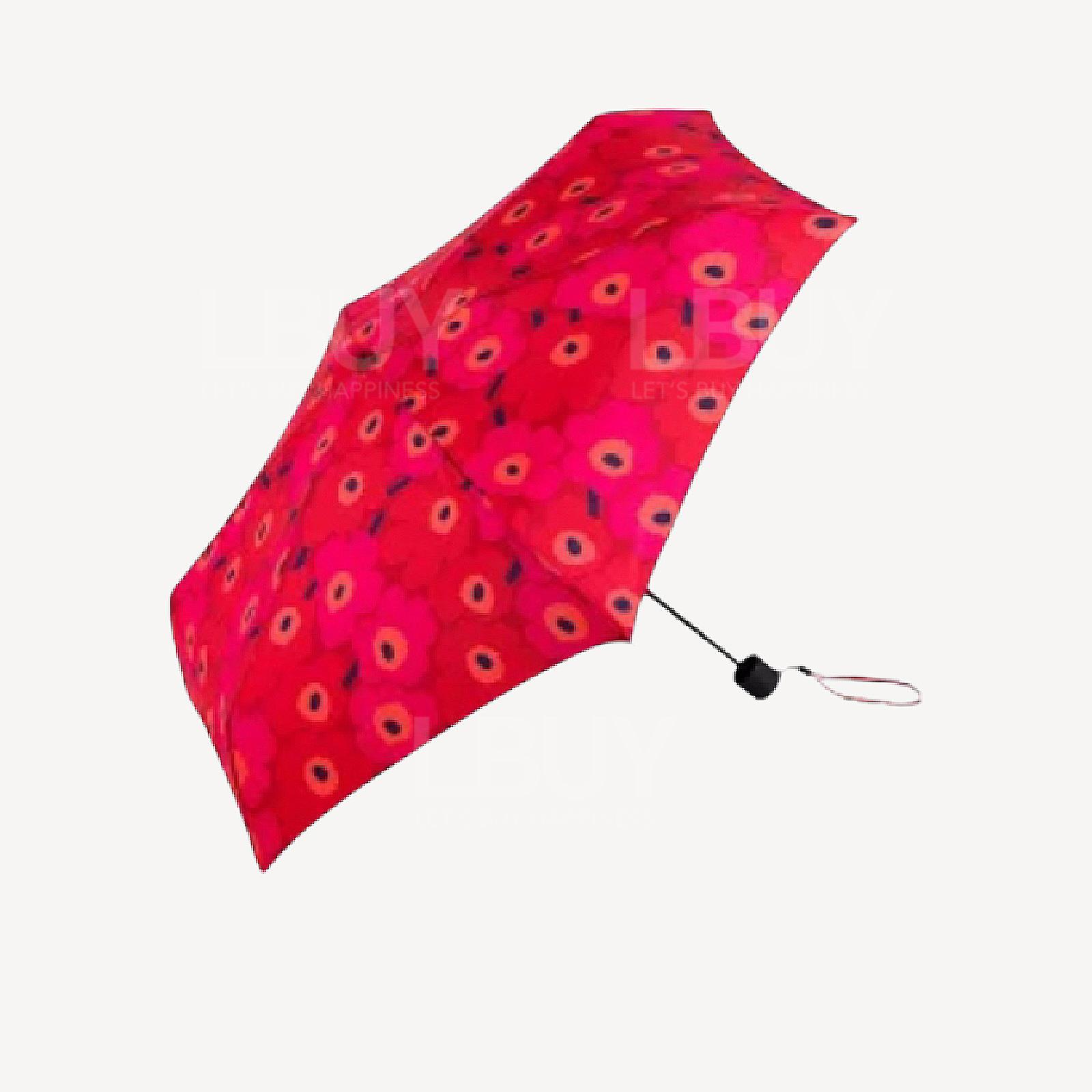 Classic Red Black Floral Alphabet Skeleton Umbrella