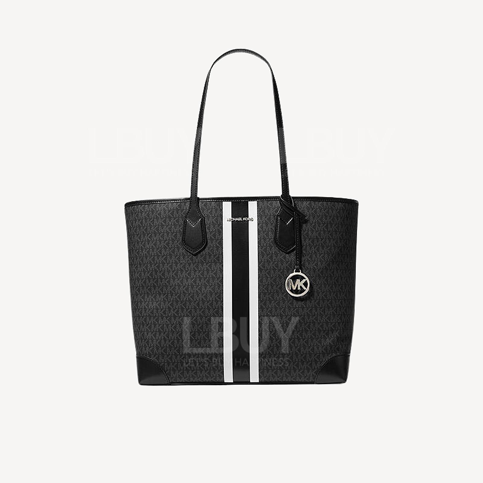 MIchael Kors  Eva Large Signature Logo Stripe Tote Bag