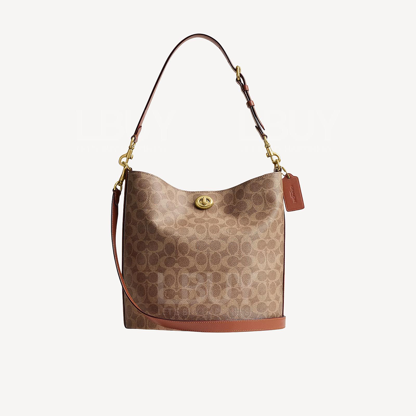 Coach WILLOW 经典 SIGNATURE 帆布柔软水桶包