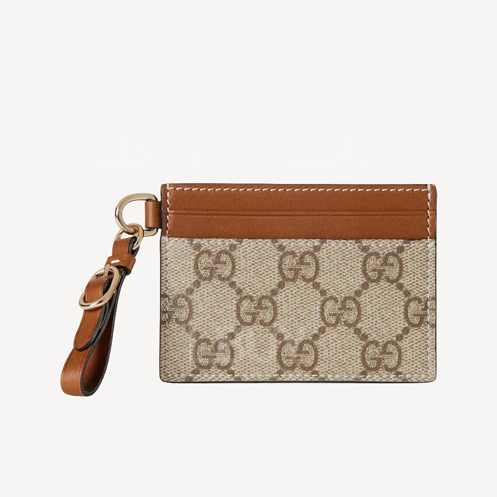 Gucci GG Emblem card case with strap