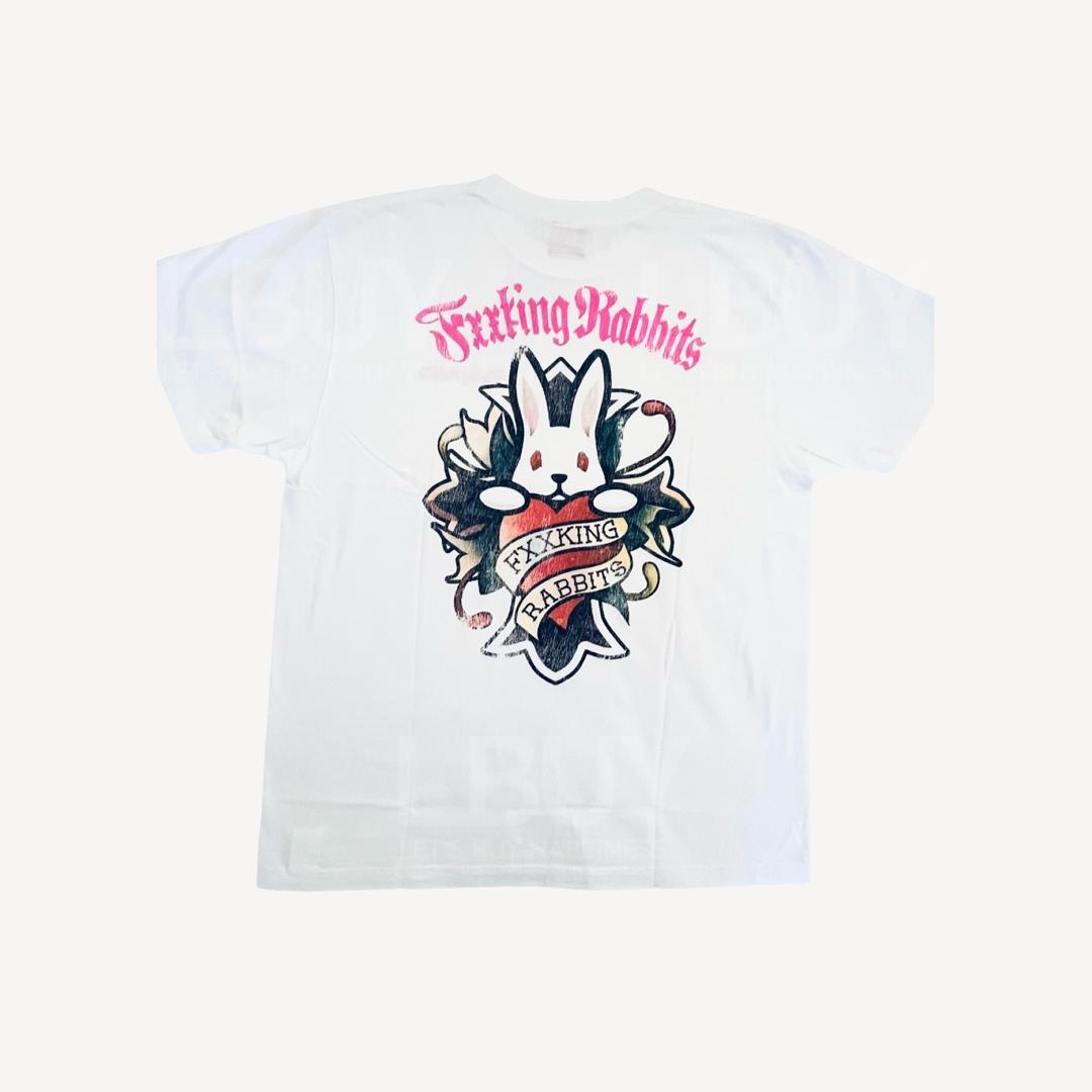 FR2 桃 Cross Rabbits Tattoos Garment Dye T- shirt