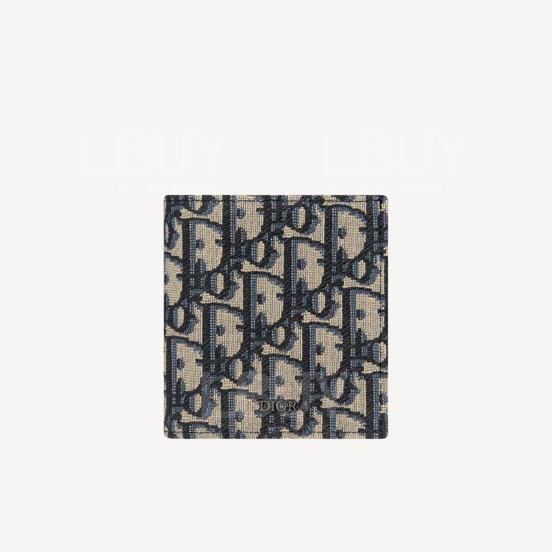 Dior Oblique Pattern Jacquard Straight Bifold Wallet