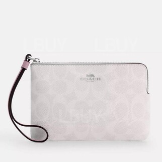 Corner Zip Wristlet In Signature Canvas