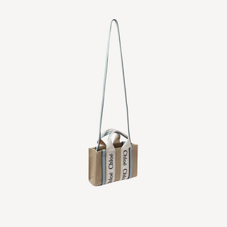 Chloe Mini Woody Tote Bag 水蓝色边 迷你手挽袋