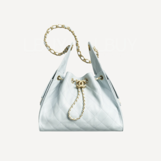 CHANEL 25 Small Handbag Handbag Light Blue AS5293
