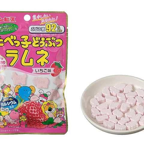 金必氏 愉快動物乳酸波子汽水糖(草莓味) 35g