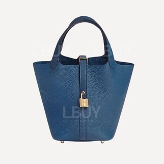 Hermes Picotin Lock 18 Bag 手挽袋 P5 扎染藍 淡金扣 W stamp