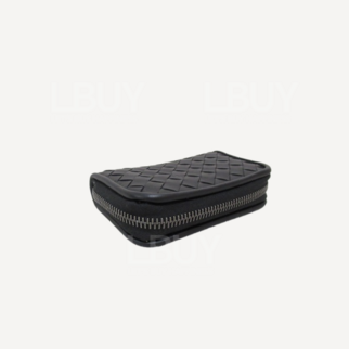 Bottega Veneta 拉鏈卡片銀包 黑色