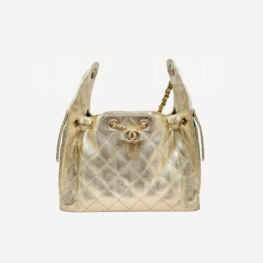 Chanel 25 金色金扣單肩袋 AS5293