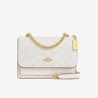 Coach Mini Clear Crossbody Bag In Signature Canvas