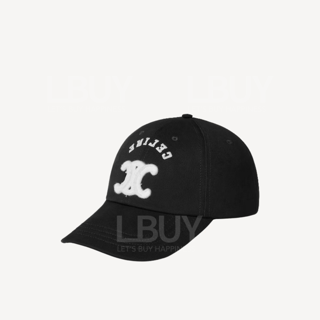 Celine Triomphe Cap In Cotton Twill Gabardine