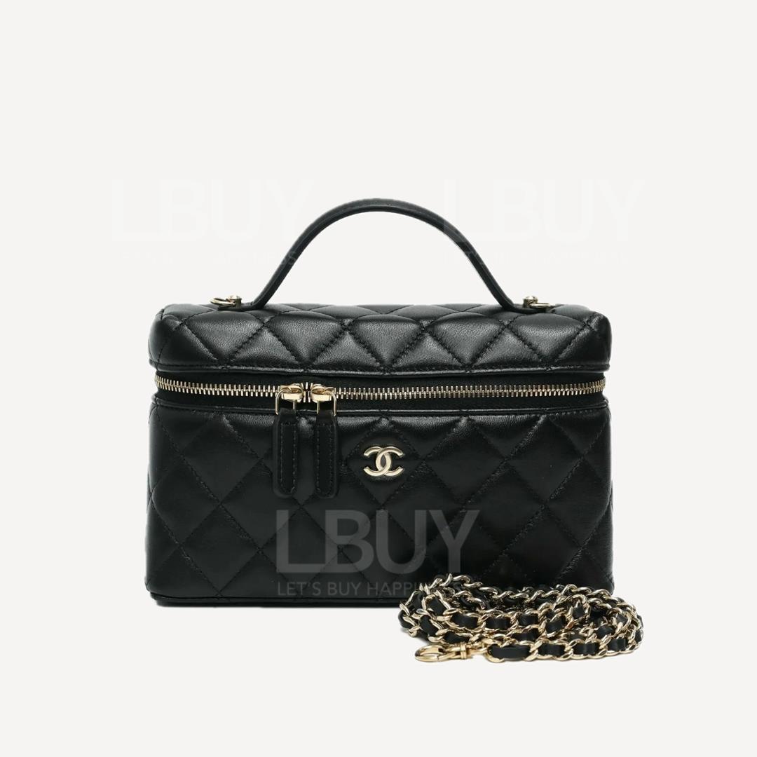 Chanel Vanity Case Lambskin Black AP4385