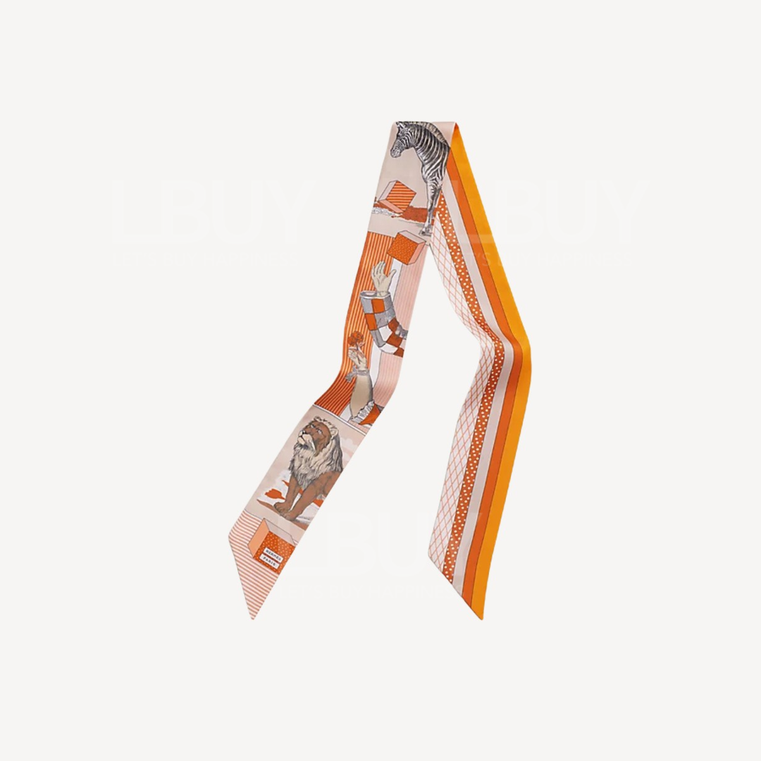 Hermes Grand Theatre Nouveau Twilly powder/orange cuit/caramel