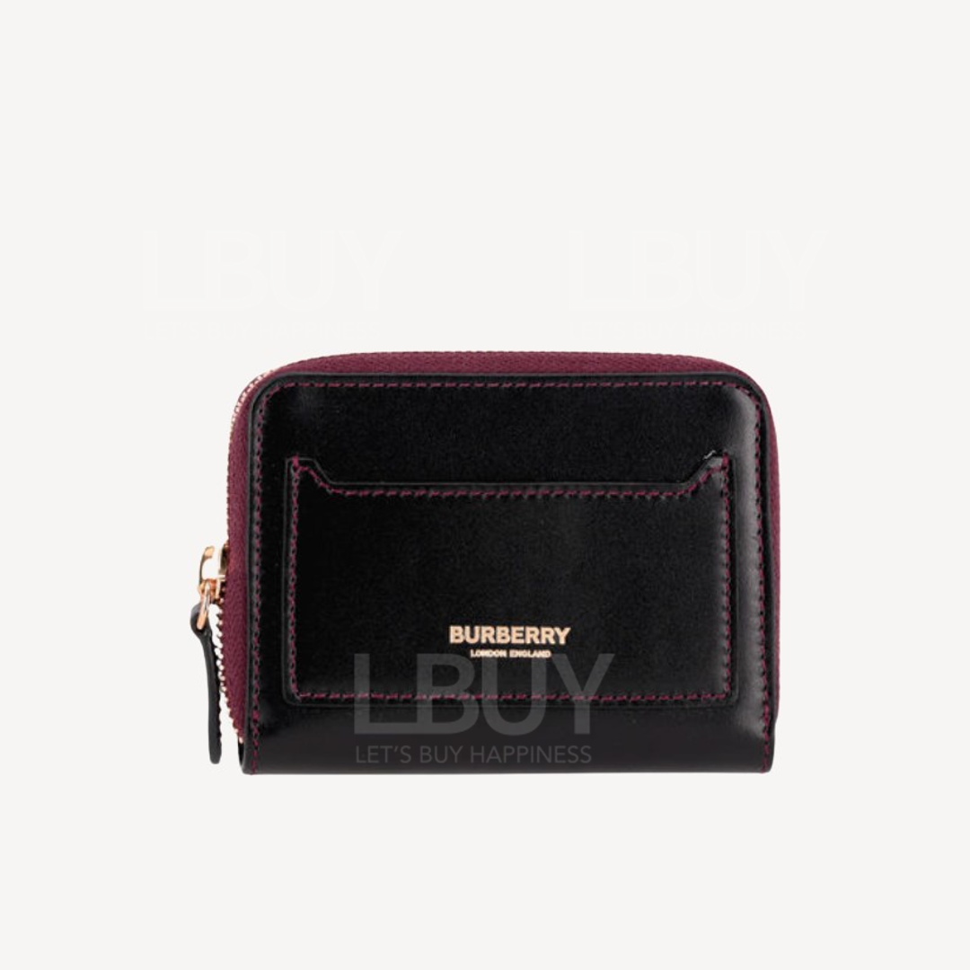 BURBERRY Mini Zip Around 黑色拉鏈短夾銀包 80904681