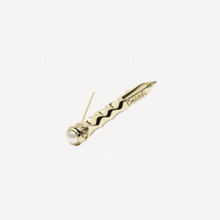 Chanel 金色珍珠徽章胸針 Brooch ABG699
