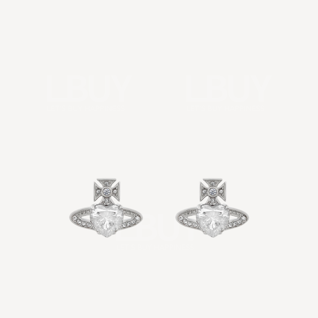 Vivienne Westwood Ariella Earrings 銀色心心水晶耳環