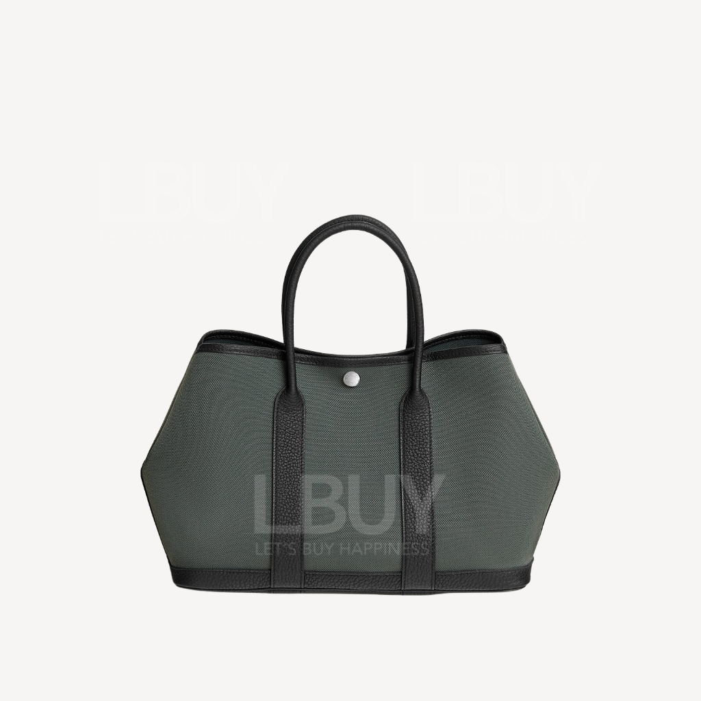 Hermes Garden Party 30 Swamp Green and Black