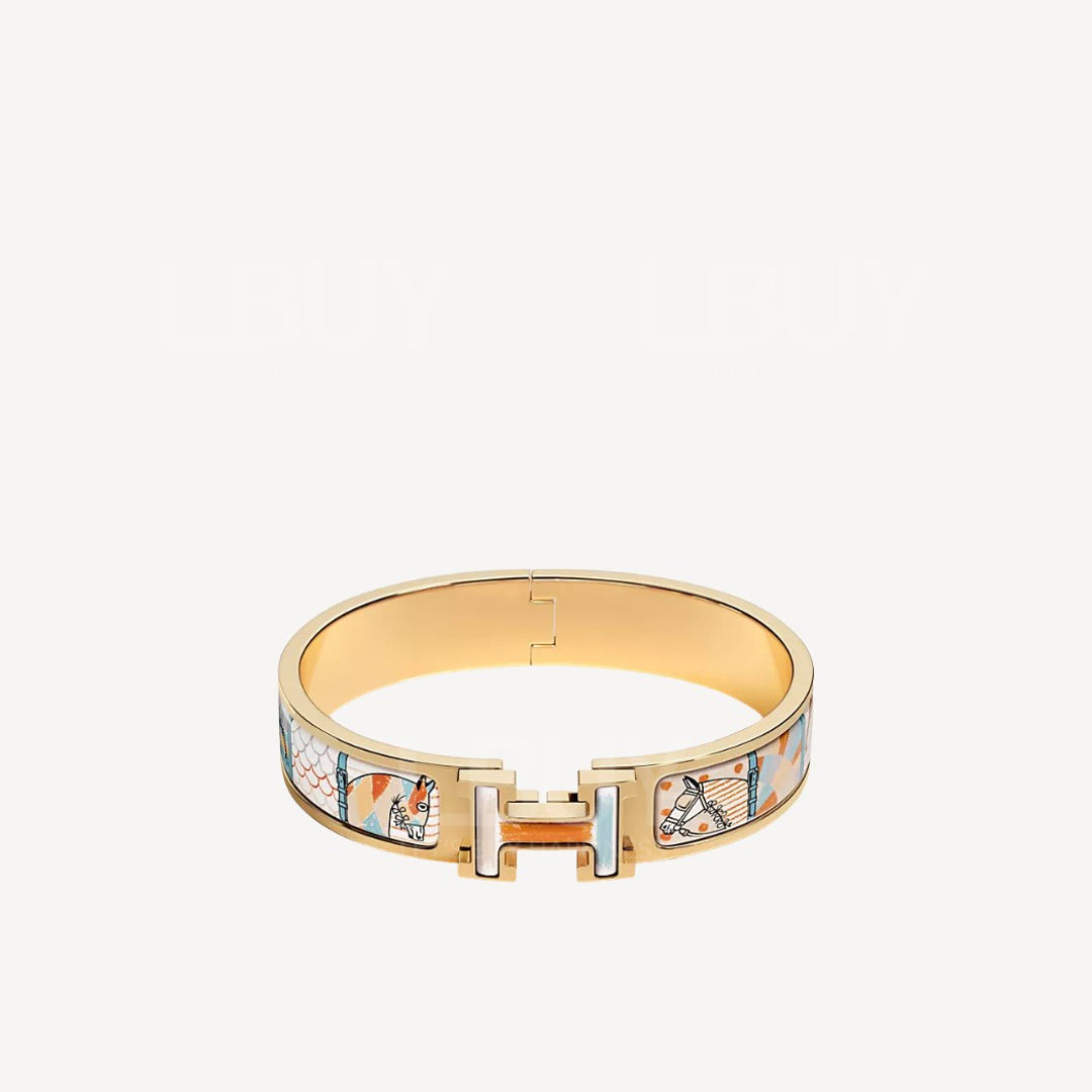 Hermes Clic H Coloriages et Tenues de Jour 手镯  色彩与日装 太阳色配金色