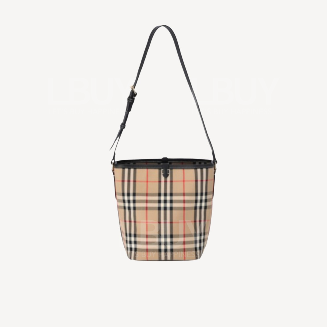 Burberry 經典格子桶袋斜孭袋