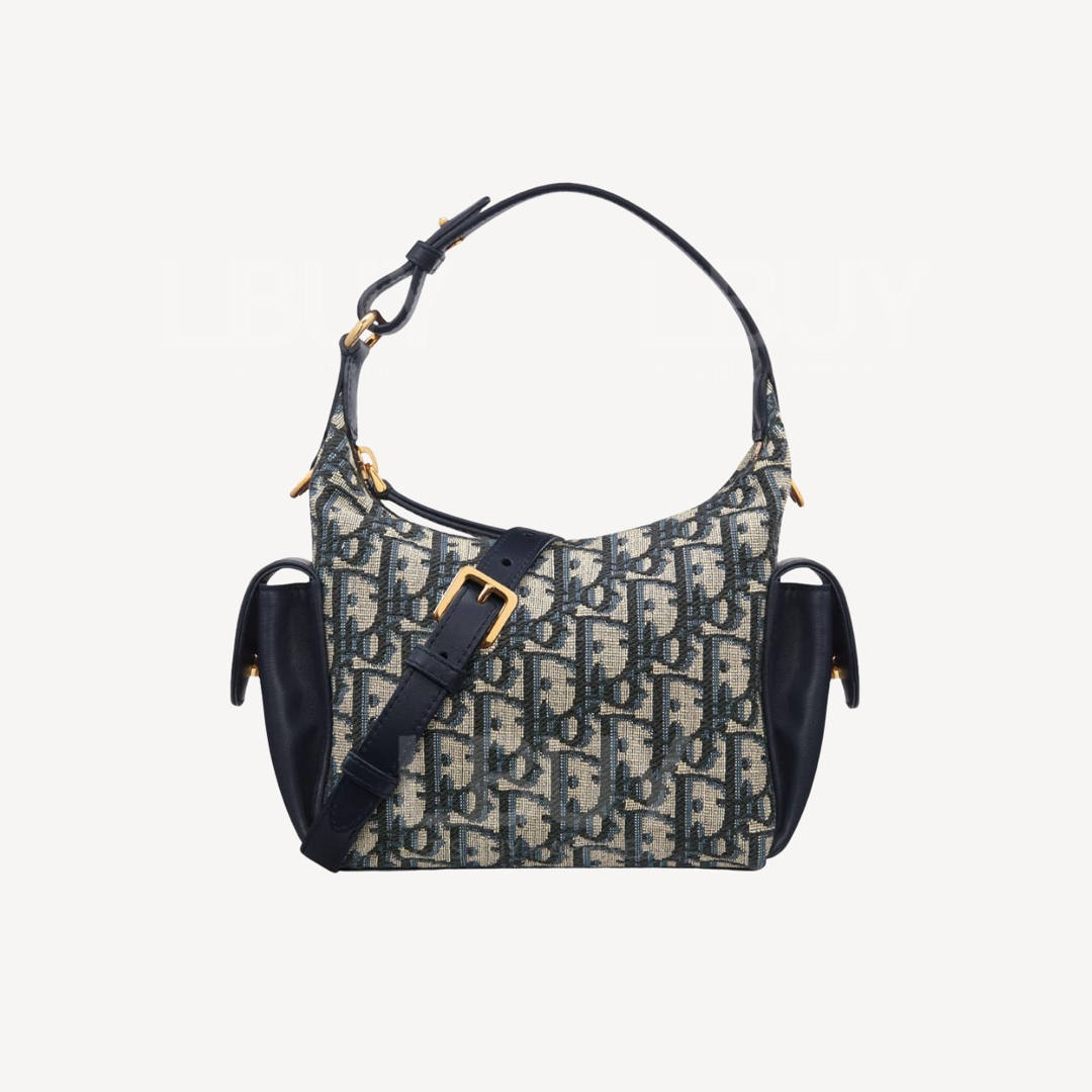 Dior D-Dream 迷你手袋 藍色 Dior Oblique 緹花