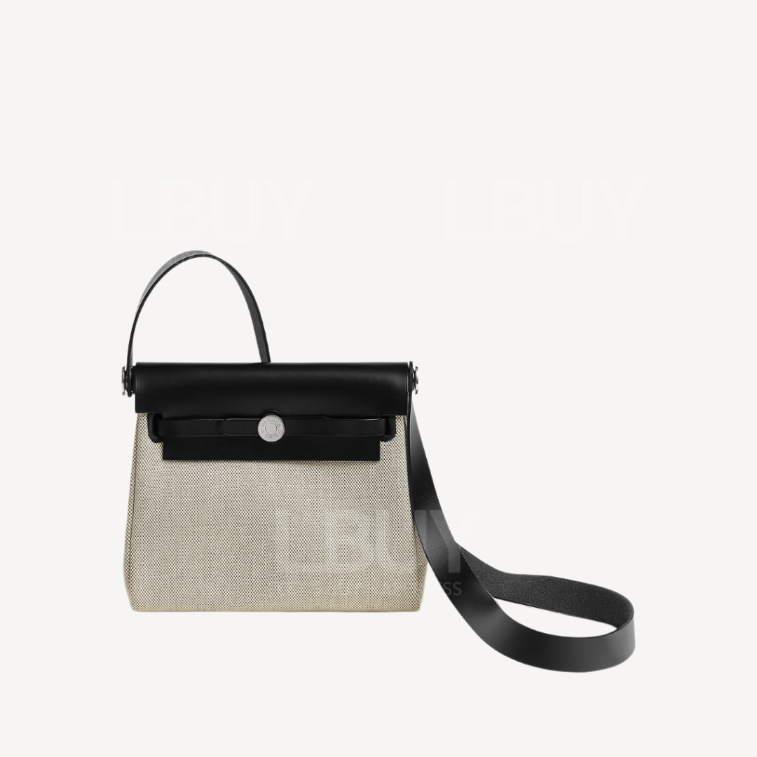 Hermes Herbag Zip 20 Bag 本色 杏仁綠 黑色 銀扣