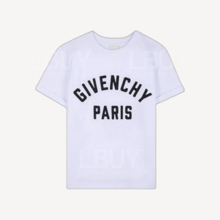 Givenchy 白色刺繡logo短袖T恤 H31109