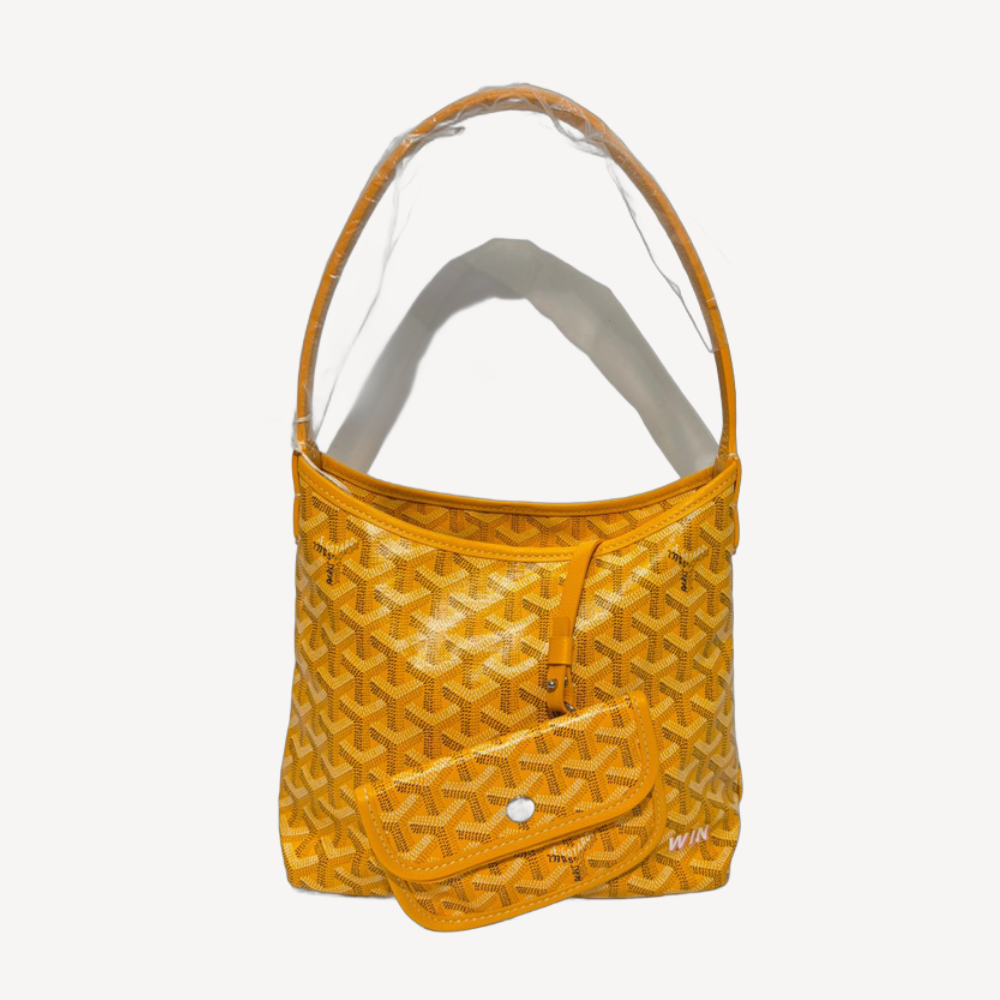 Goyard Boheme Hobo Mini 限量版單肩袋 黃色 併白色繪字 WIN