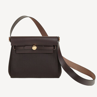 Hermes Herbag Zip 20 Bag 乌木色金扣