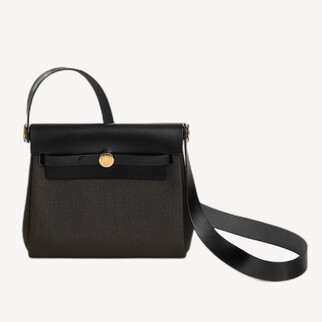 Hermes Herbag Zip 20 Bag 黑铜色 金扣