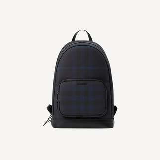 Burberry Rocco 格紋背囊 黑色藍色 80732691