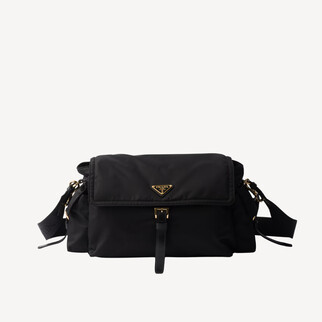Prada Explore 大号Re-nylon 肩背袋黑色