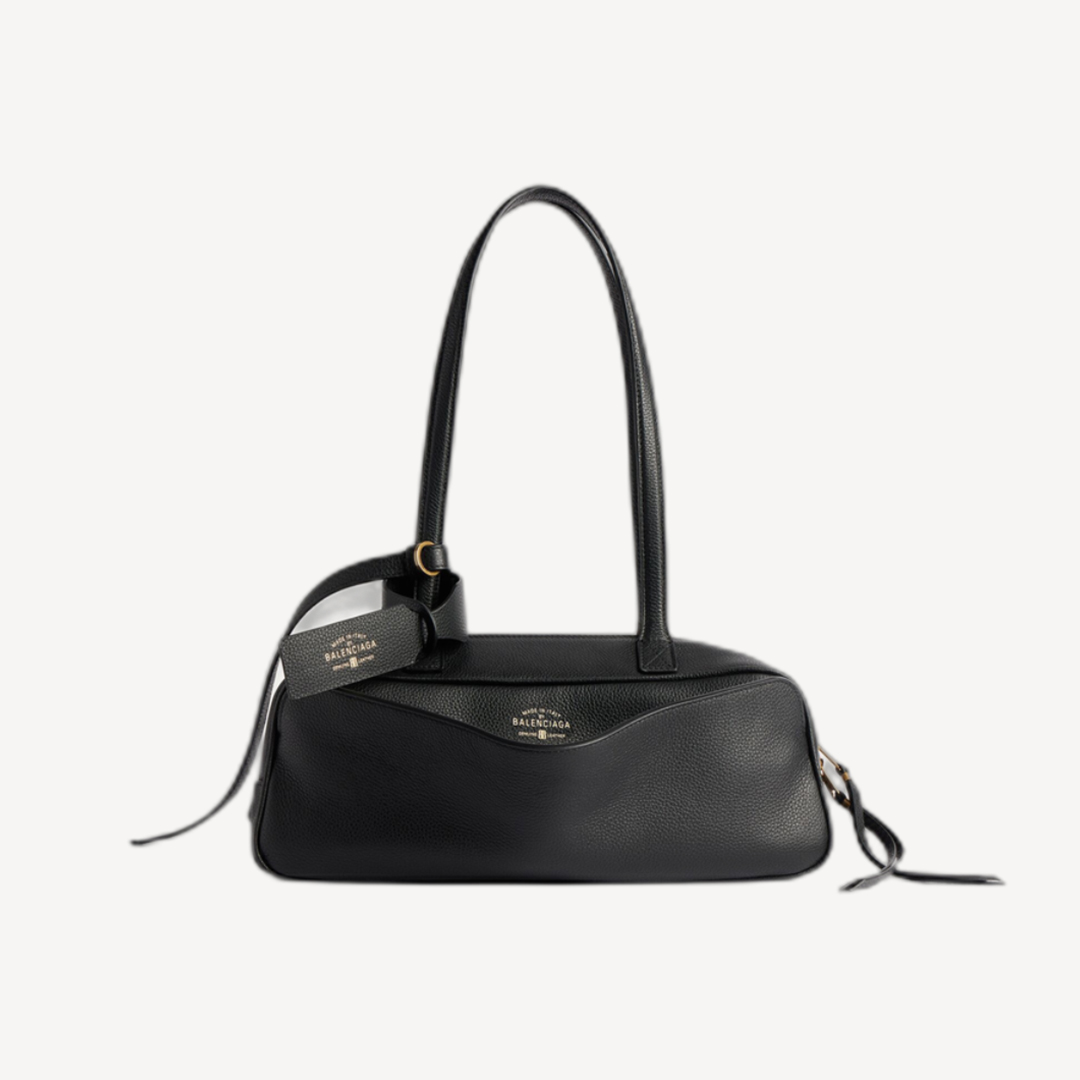 Balenciaga Carrie 小號長手柄保齡球袋 黑色