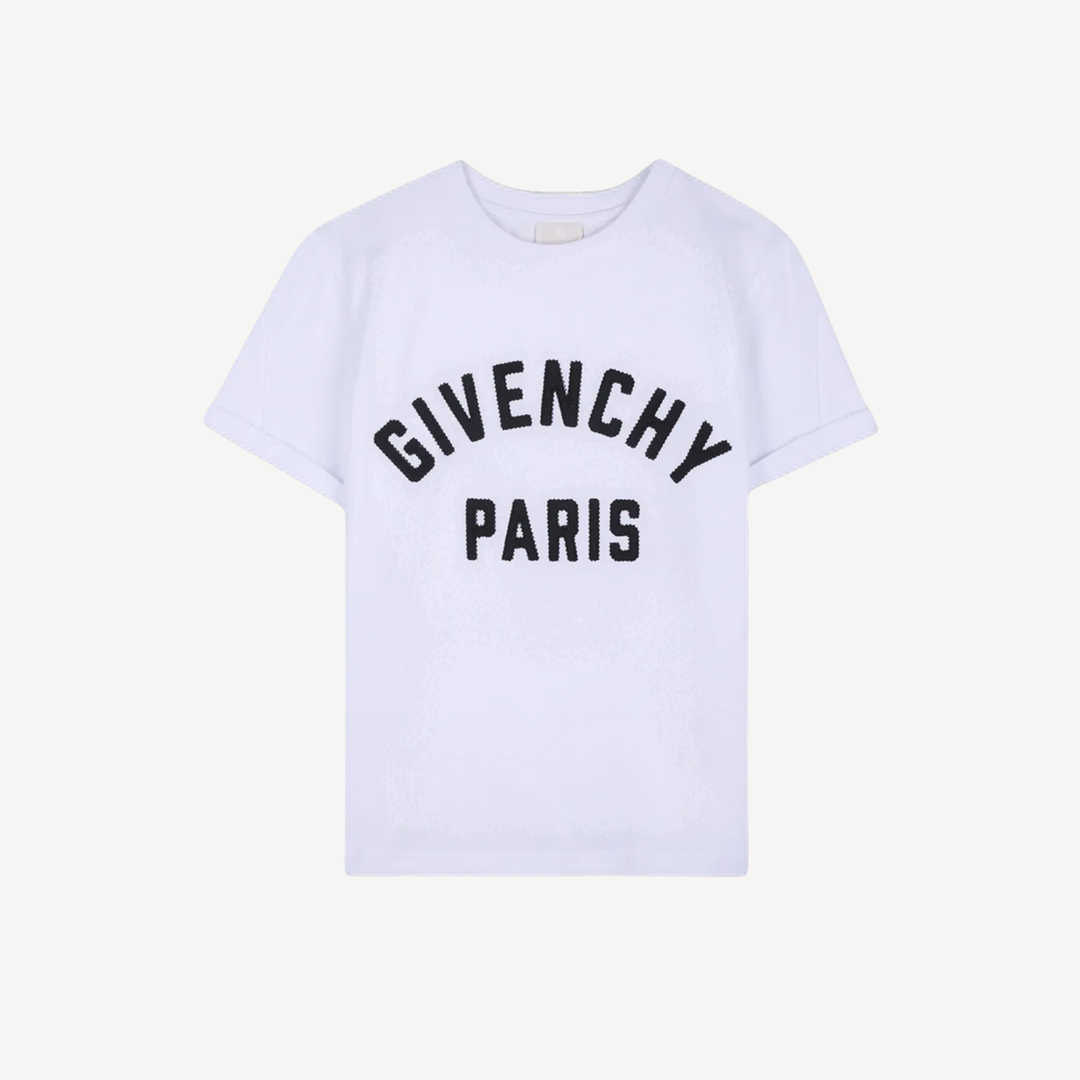 Givenchy 白色刺繡logo短袖T恤 H31109