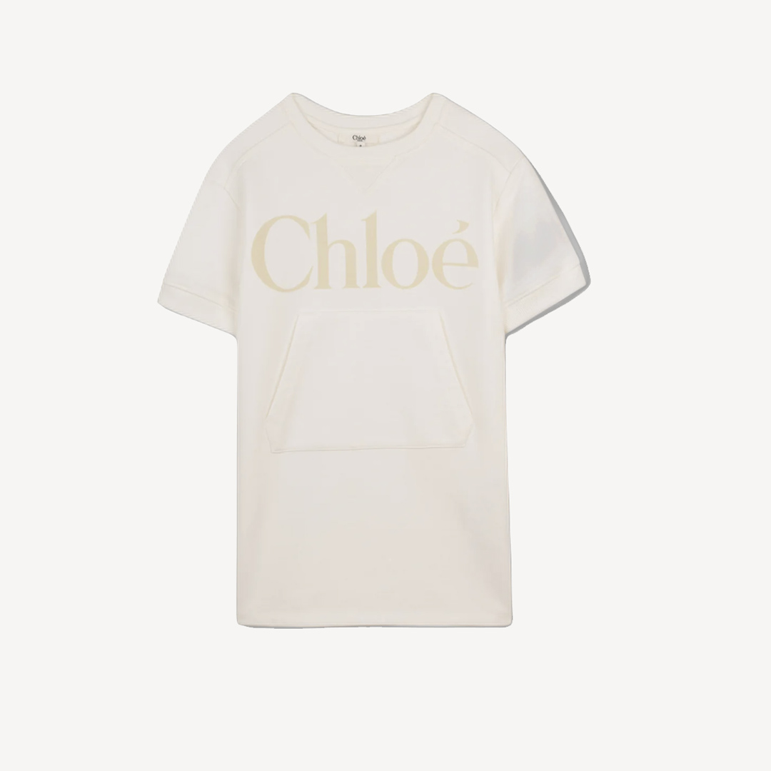 Chloe Logo 奶油白色衛衣