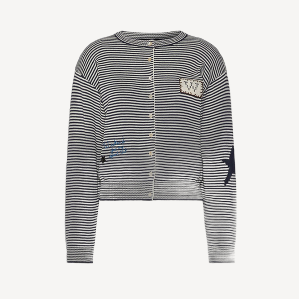 Weekend Max Mara 條子徽章針織外套 深藍色